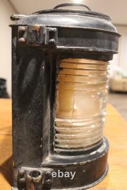 Vintage Clear Maritime Electrical Boat or Ship Light Heavy Nautical Lantern