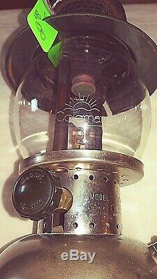 Vintage Coleman 1948 242c Green And Chrome Very Clean Lantern