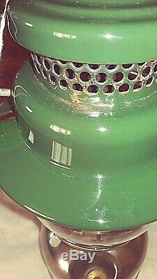 Vintage Coleman 1948 242c Green And Chrome Very Clean Lantern