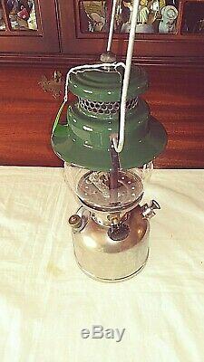 Vintage Coleman 1948 242c Green And Chrome Very Clean Lantern