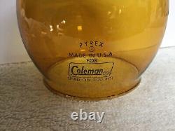 Vintage Coleman 200A Amber Globe
