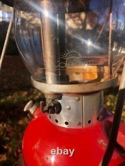 Vintage Coleman 200A Red Lantern Sunshine of the Night dated 2/56