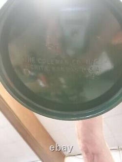 Vintage Coleman 200A single mantle Green lantern with yellow clam&globe 11/80