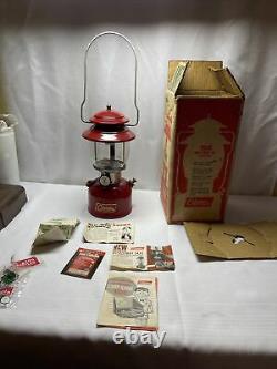 Vintage Coleman 200a Lantern 10/68 Dark Red Awesome! Box Single Mantle 1968