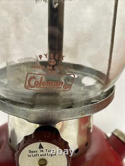 Vintage Coleman 200a Lantern 10/68 Dark Red Awesome! Box Single Mantle 1968