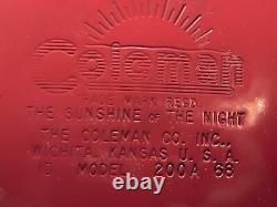 Vintage Coleman 200a Lantern 10/68 Dark Red Awesome! Box Single Mantle 1968