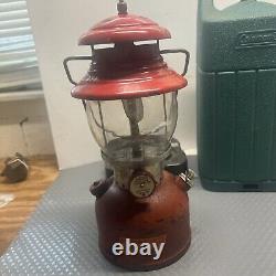 Vintage Coleman 200a Lantern Date 9/1955 Pat #1973134 & Hard Case Original Con