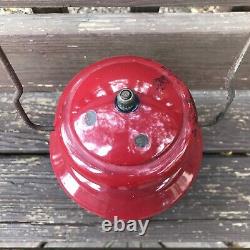 Vintage Coleman 200a Red Lantern 9/61 Original Pyrex Globe