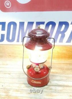 Vintage Coleman 200a Single Mantle Dated 6/62 Cherry Burgundy Camping Lantern