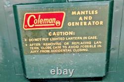Vintage Coleman 220F Lantern with Metal Guillotine Case & Paperwork
