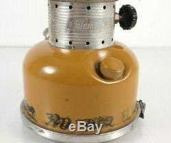 Vintage Coleman 228F Gold Yellow Vintage Lantern Pyrex Glass 1972 + Instructions