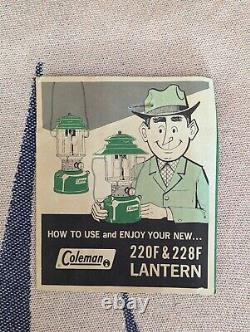 Vintage Coleman 2-Mantle Lantern 220F195 220F 228F 1969 In Box BARELY USED