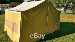Vintage Coleman Canvas cabin tent Nice! 8492-A820 11'2 x 8'2