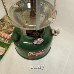 Vintage Coleman Fuel Two-Mantle Green Lantern MADE IN U. S. A. Preowned VGUG
