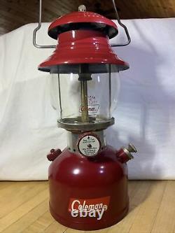 Vintage Coleman Lantern 200A Burgundy 3- 62 Beautiful