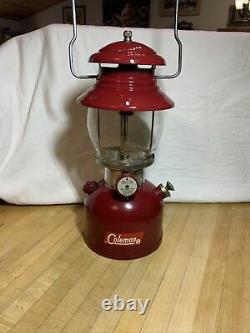 Vintage Coleman Lantern 200A Burgundy 3- 62 Beautiful