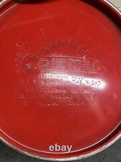 Vintage Coleman Lantern 200A Cherry Red 5-64 Single Mantle Minty