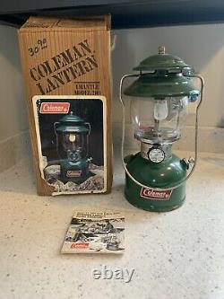 Vintage Coleman Lantern 200a 05/83 May 1983 Green Withbox