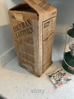 Vintage Coleman Lantern 200a 05/83 May 1983 Green Withbox