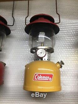 Vintage Coleman Lantern 200a Lot Of 5 Gold/ Red