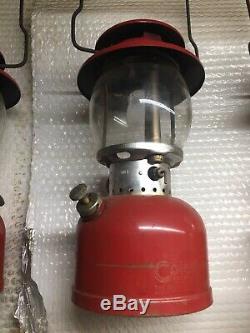 Vintage Coleman Lantern 200a Lot Of 5 Gold/ Red