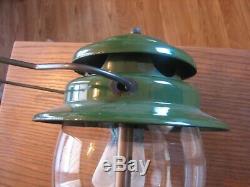 Vintage Coleman Lantern -236-Single Mantle-7-62-Green Logo Globe-Canada-Untested