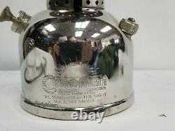 Vintage Coleman Lantern Chrome Model 242 B 7-51 July 1951 Globe Sunshine Green