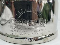 Vintage Coleman Lantern Chrome Model 242 B 7-51 July 1951 Globe Sunshine Green