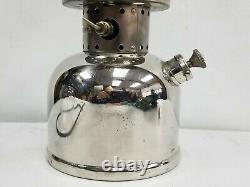 Vintage Coleman Lantern Chrome Model 242 B 7-51 July 1951 Globe Sunshine Green