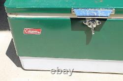 Vintage Coleman Lantern Co. Antique Retro Cooler Ice Box Green
