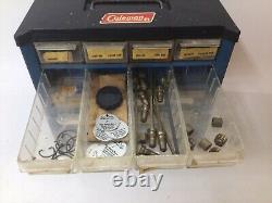 Vintage Coleman Lantern Dealer Parts Cabinet Toolbox RARE