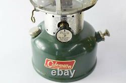 Vintage Coleman Lantern Double Mantle Green Original Box 220F195