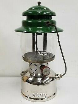 Vintage Coleman Lantern Green Chrome Model 236a 2-69 February 1969 Globe W Box