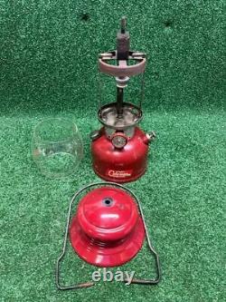 Vintage Coleman Lantern Maroon Burgundy Single Mantle Model 200A Untested 2/62