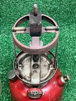 Vintage Coleman Lantern Maroon Burgundy Single Mantle Model 200A Untested 2/62