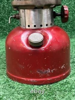 Vintage Coleman Lantern Maroon Burgundy Single Mantle Model 200A Untested 2/62