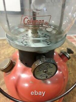 Vintage Coleman Lantern Model 200A Single Mantle Black Band 2-52 Camping Lamp