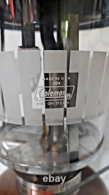 Vintage Coleman Lantern Model 275 Brown 08/79 With Case Tested Beautiful
