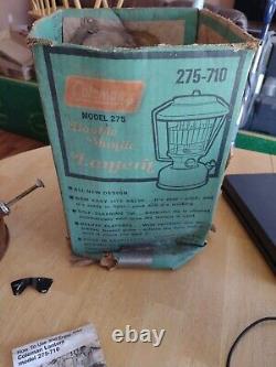 Vintage Coleman Lantern Model 275 Brown Double Mantel 12/76 original box manual