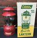 Vintage Coleman Lantern Red Model 200 7-65 July 1965 Globe Sunshine W Box
