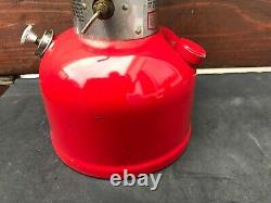 Vintage Coleman Lantern Red Model 200a 7-74 July 1974 Globe #550 Made In USA