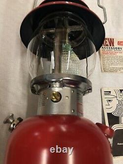 Vintage Coleman Model 200A195 Gas Lantern Red Single Mantle with Box and Papers
