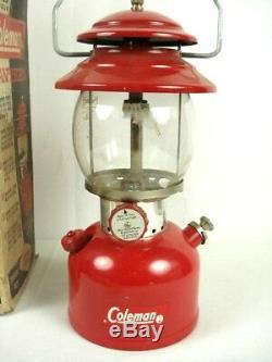 Vintage Coleman Model 200A195 Red Mantle Lantern 1964 8/64