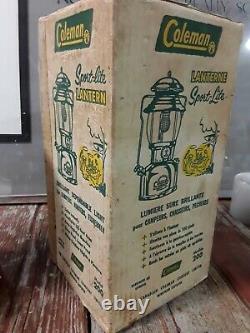 Vintage Coleman Model 200 Canada 200a Red Camping Lantern Dated 1/1968 With Box