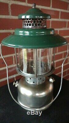 Vintage Coleman QuickLite 1928 8/11 L228 Slant Nickel Plated Mica Globe Lantern