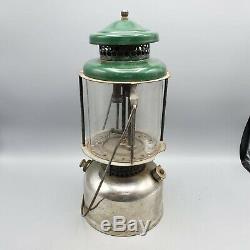 Vintage Coleman Quick-Lite Lantern Green Nickel/Chrome Base Made in USA