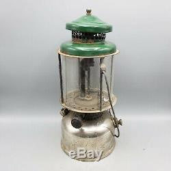 Vintage Coleman Quick-Lite Lantern Green Nickel/Chrome Base Made in USA