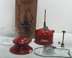 Vintage Coleman RED Lantern 3/1963 200a195 Red WithBox & paperwork ORIGINAL NICE