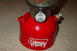 Vintage Coleman Red 200a Single Mantle Lantern 9 76 Used Once Nice