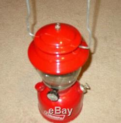 Vintage Coleman Red 200a Single Mantle Lantern 9 76 Used Once Nice